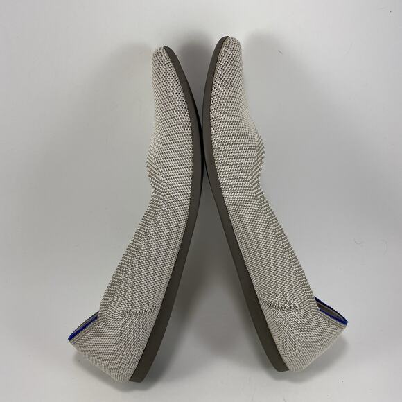 Rothy’s The Point Pointed Toe Flats Womens Size 8 Birdeye Flax Light Gray Rothys - Picture 6 of 9